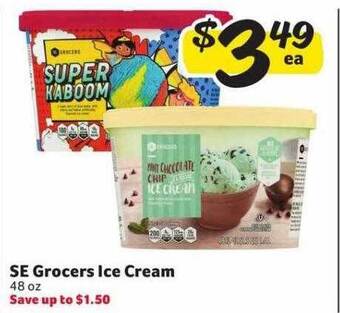 Winn Dixie Se grocers ice cream offer