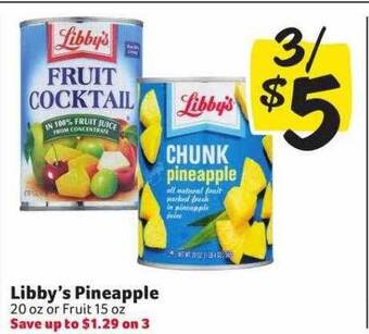 Winn Dixie Libby's pineapple offer