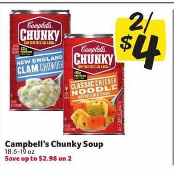 Winn Dixie Campbell's chunky soup offer