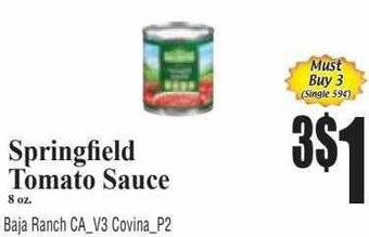 Baja Ranch Springfield tomato sauce offer