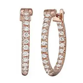 Kohl's Charles & colvard 14k gold 1/2 carat t.w. lab-created moissanite inside-hoop earrings offer