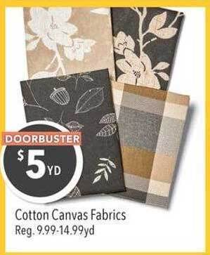 JOANN Cotton canvas fabrics offer