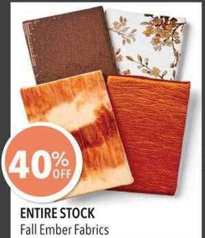 JOANN Fall ember fabrics offer