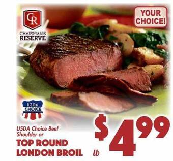 The Food Emporium Usda choice beef shoulder or top round london broil offer