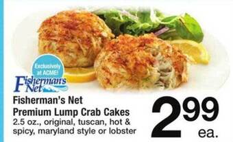 ACME Fisherman's net premium lump crab cakes offer