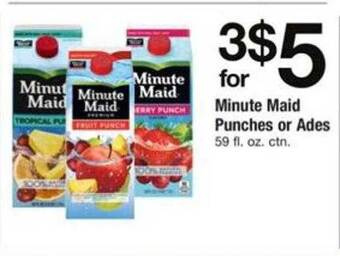 ACME Minute maid punches or ades offer