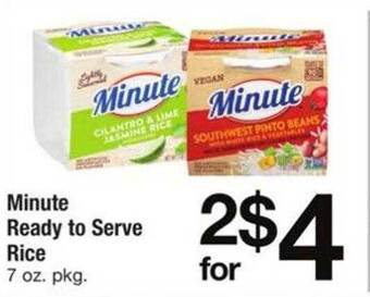 ACME Minute ready to serve rice offer