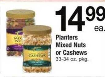 ACME Planters mixed nuts or cashews offer