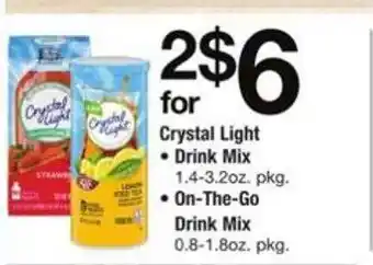 ACME Crystal light drink mix or on-the-go drink mix offer