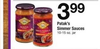 ACME Patak's simmer sauces offer