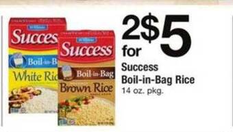 ACME Success boil-in-bag rice offer