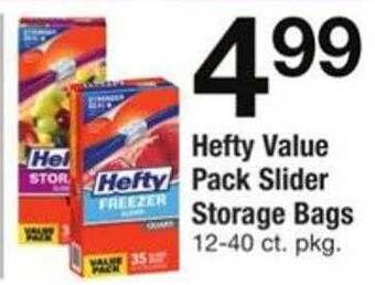ACME Hefty value pack slider storage bags offer