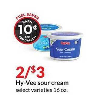 Hy-Vee Hyvee sour cream offer