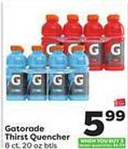 Weis Markets Gatorade thirst quencher offer