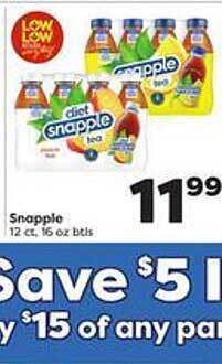 Weis Markets Snapple offer