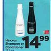 Weis Markets Nexxus shampoo or conditioner offer