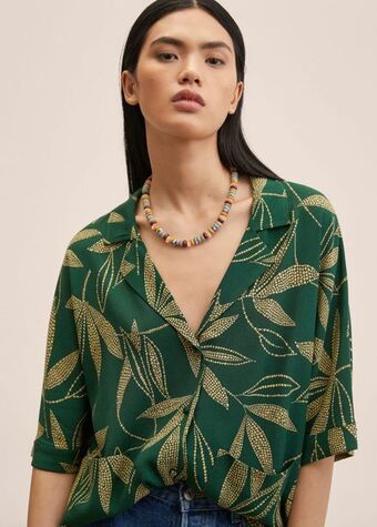 Mango Flowy printed blouse offer