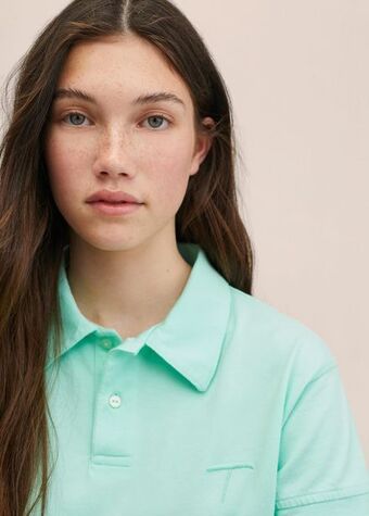 Mango Cropped cotton polo shirt offer