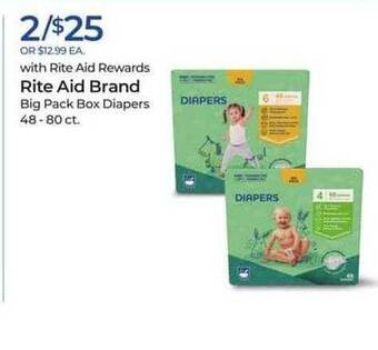 Rite Aid Rite aid brand big pack box diapers offer