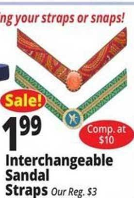 Ocean State Job Lot Interchangeable sandal straps offer