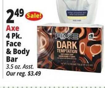 Ocean State Job Lot Axe 4 pk face & body bar offer