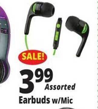 Ocean State Job Lot Earbuds w mic offer