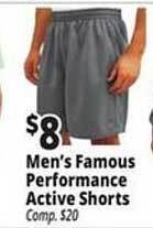 Ocean State Job Lot Men's famous performance active shorts offer