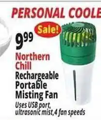 Ocean State Job Lot Northerjn chill rechargeable misting fan offer