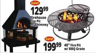 Ocean State Job Lot Firehouse fire pit w chimney 40 offer