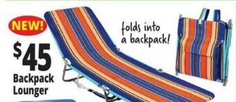 Ocean State Job Lot Backpack lounger offer