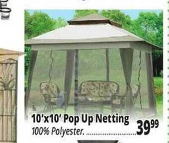 Ocean State Job Lot 10'x10' pop up netting offer