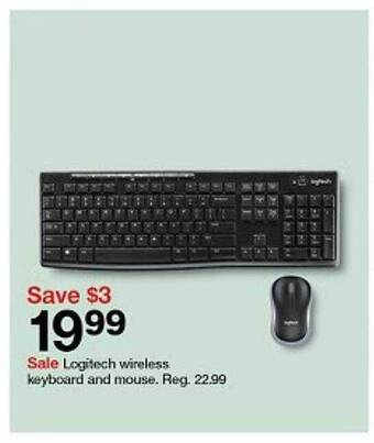 Target Logitech wireless keyboard and mouse offer