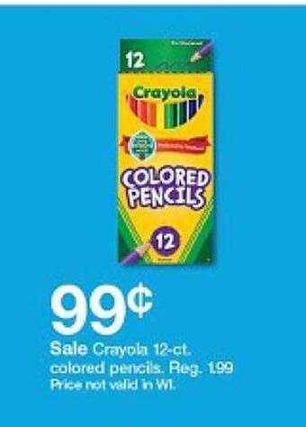 Target Crayola 12-ct colored pencils offer