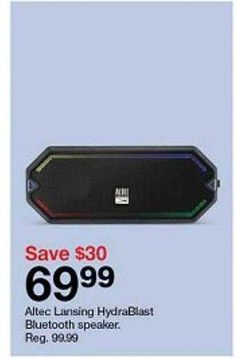 Target Altec lansing hydrablast bluetooth speaker offer