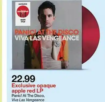 Target Exclusive opaque apple red lp paniel at the disco. viva las vengeance offer