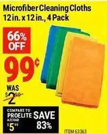 Harbor Freight Tools Microfiber cleaning cloths 12 in x 12 in 4 pack offer