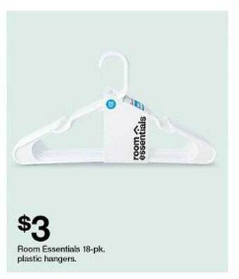 Target Room essentials 18-pk plastic hangers offer