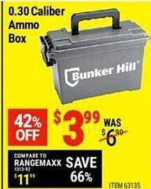 Harbor Freight Tools 0.30 caliber ammo box offer