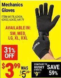 Harbor Freight Tools Mechanics gloves offer