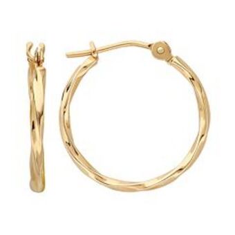 Kohl's Everlasting gold 10k gold twist hoop earrings offer