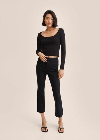 Mango Flare crop pants offer