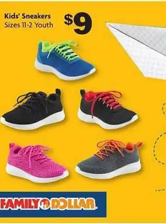 Family Dollar Kids' sneakers offer