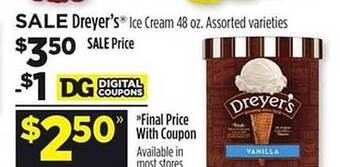Dollar General Dreyer's ice cream offer