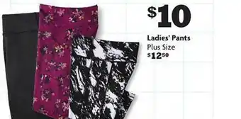 Family Dollar Ladies' pants plus size offer