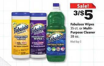 Family Dollar Fabuloso wipes or multi-purpose cleaner offer