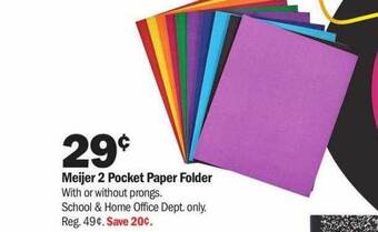 Meijer Meijer 2 pocket paper folder offer