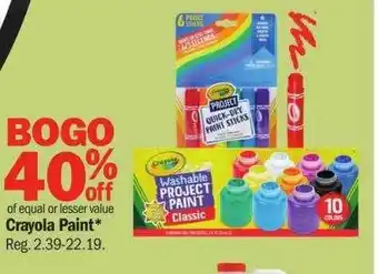 Meijer Crayola paint offer