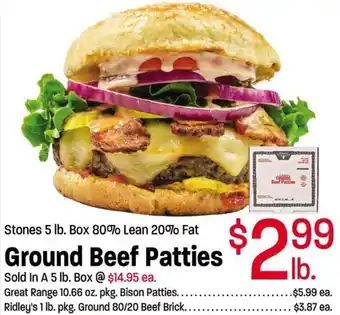 Ground Beef Patties 5 lb.
