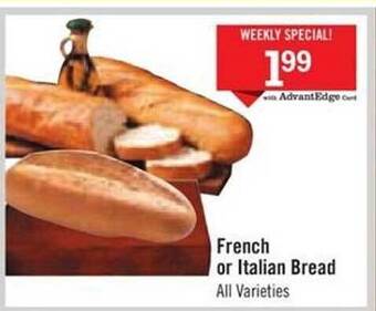 Price Chopper French or italian bread offer