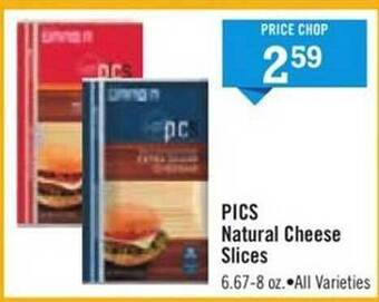 Price Chopper Pics natural cheese slices offer